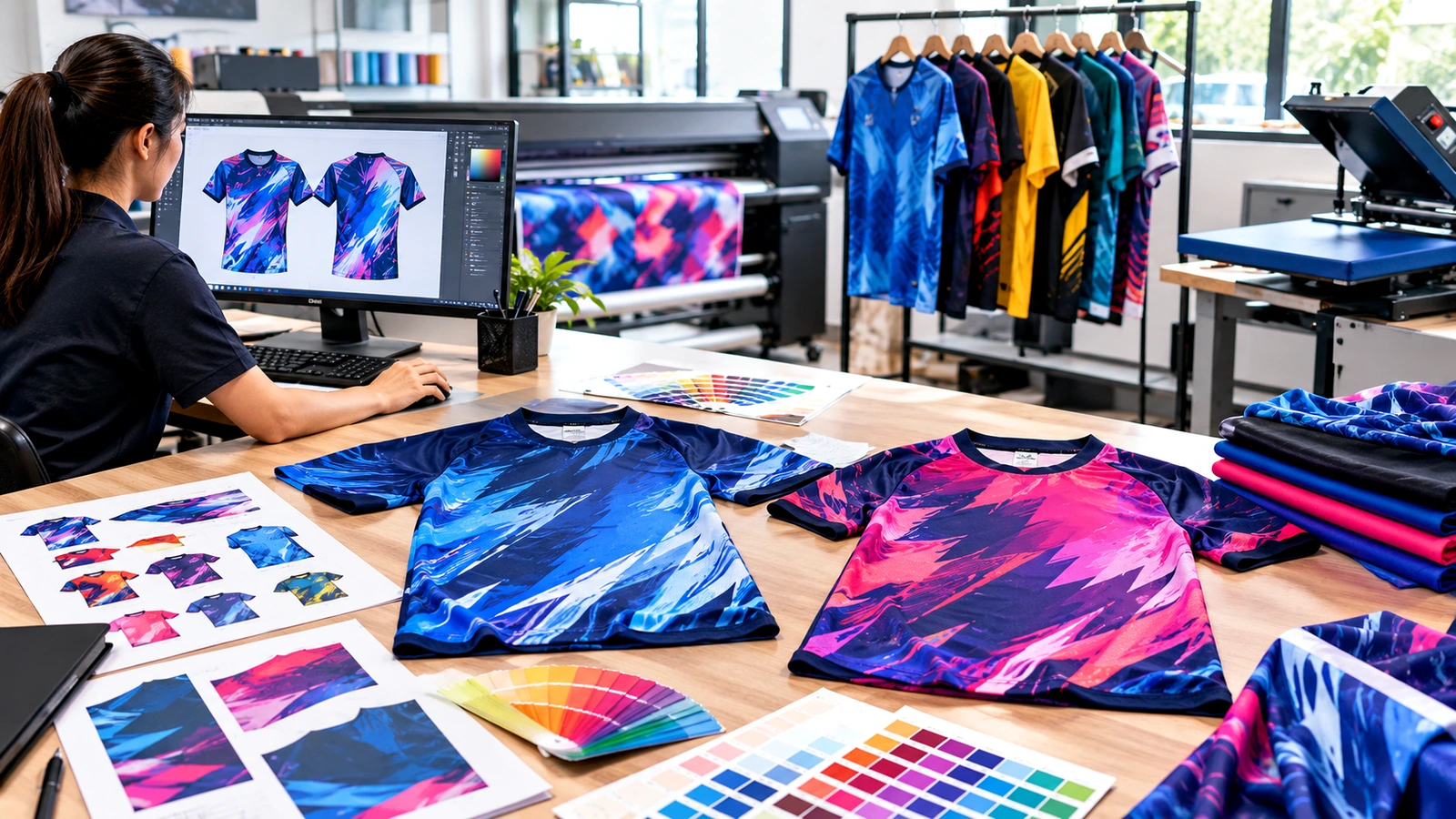 Editorial illustration: Batik-Inspired Sublimation for Corporate Shirts: Pattern Scale and Motif Permission