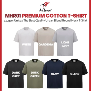 LEFONSE MHR01 240gsm Relaxed Fit Round Neck T-Shirt Unisex
