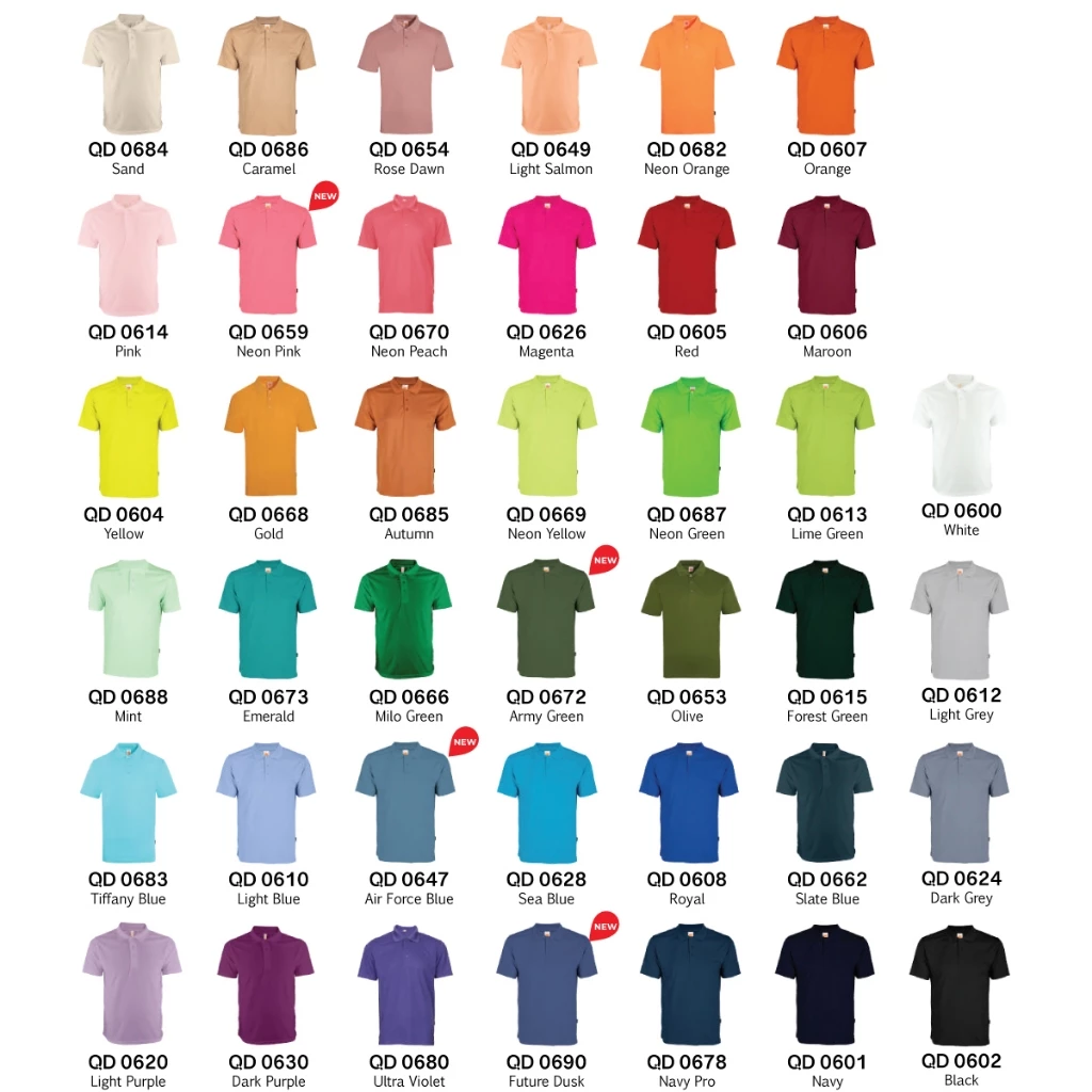 JCP x OREN SPORT The Best Selling Quick Dry Polo T-Shirt QD06 Unisex Sportswear Cool Fit Microfiber Plain Polo - QD06 - Image 2