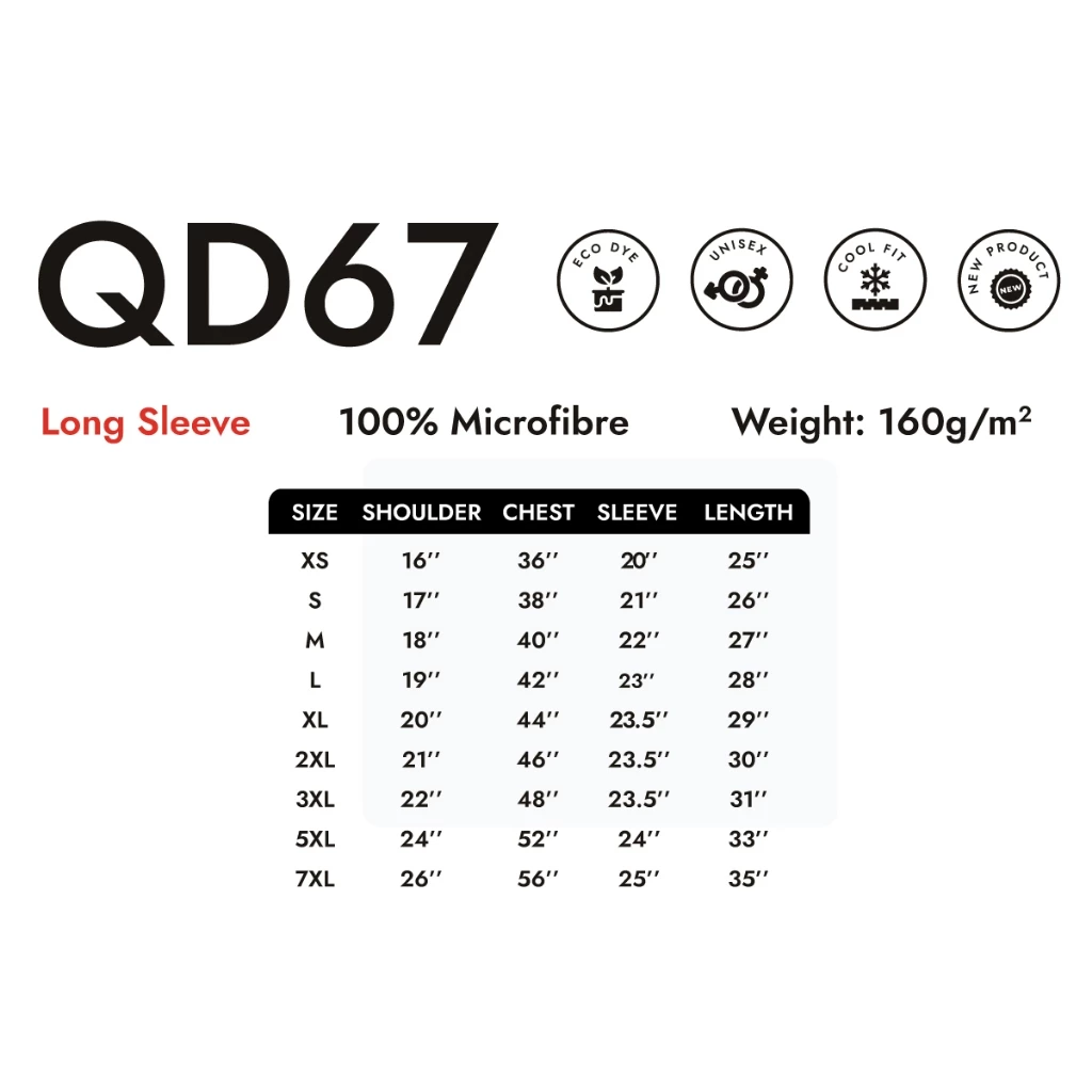 JCP x OREN SPORT Premium Quick Dry Long Sleeve Polo QD67 Unisex Side Seamed Microfiber Polo Long Sleeve T-Shirt QD67 - Image 5