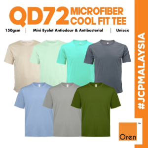 JCP x Oren Sport Super Light Weight Plain Jersey T-Shirt Baju Jersi Ringan Cepat Kering Cool Fit Tshirt Jersey QD72 B