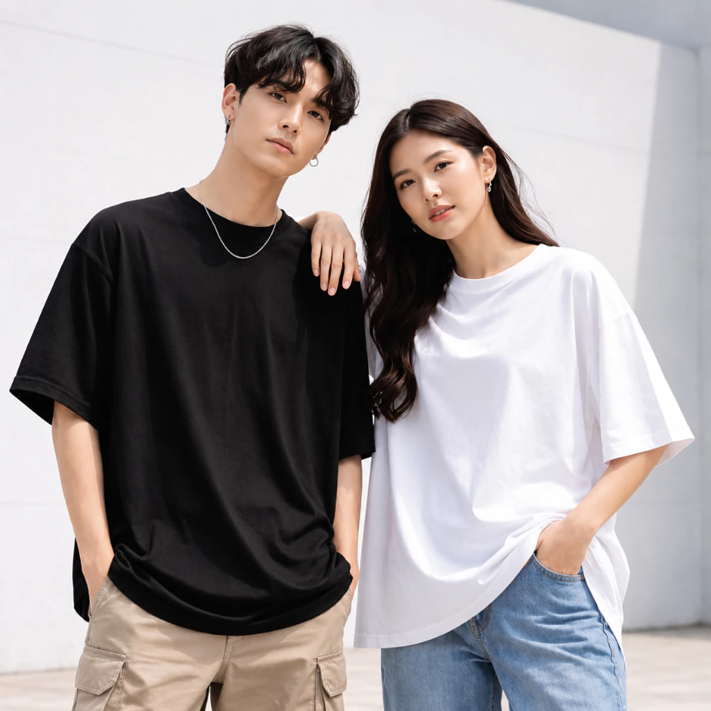 RIGHTWAY Premium New Siro Cotton Thick Oversize T-Shirt Unisex 240gsm Extra Soft & Smooth Cotton Tee Baju Tebal SCR40 - Image 4