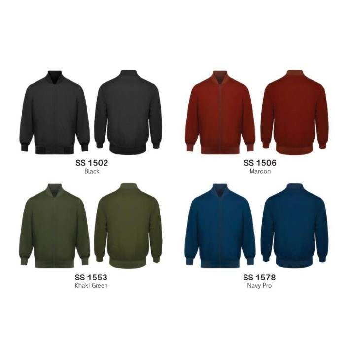 JCP X OREN SPORT 100% Polyester Unisex Full-Zip Bomber Jacket Waterproof Jaket Kualiti Pakaian Light Weight Jacket SS15 - Image 2