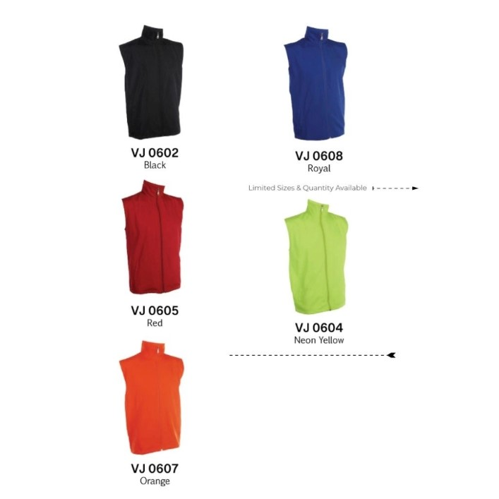 JCP x OREN SPORT Full-Zip Sleeveless Vest Jacket Unisex 125gsm Polyester Lightweight Team Jacket Event Jacket Jaket VJ06 - Image 3