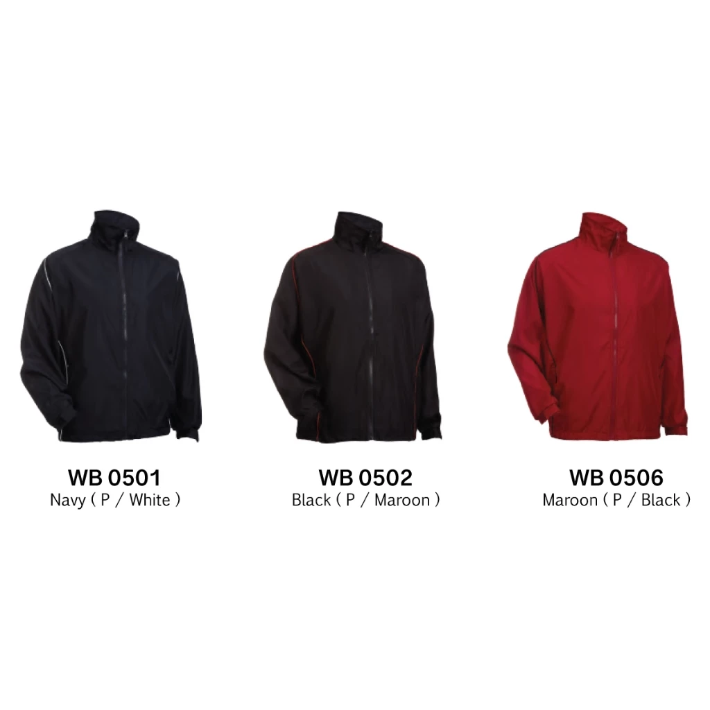 JCP x OREN SPORT Premium Full Zip Windbreaker Polyester Jacket Unisex Adult 125gsm Windproof Plain Work Jacket WB05 - Image 3